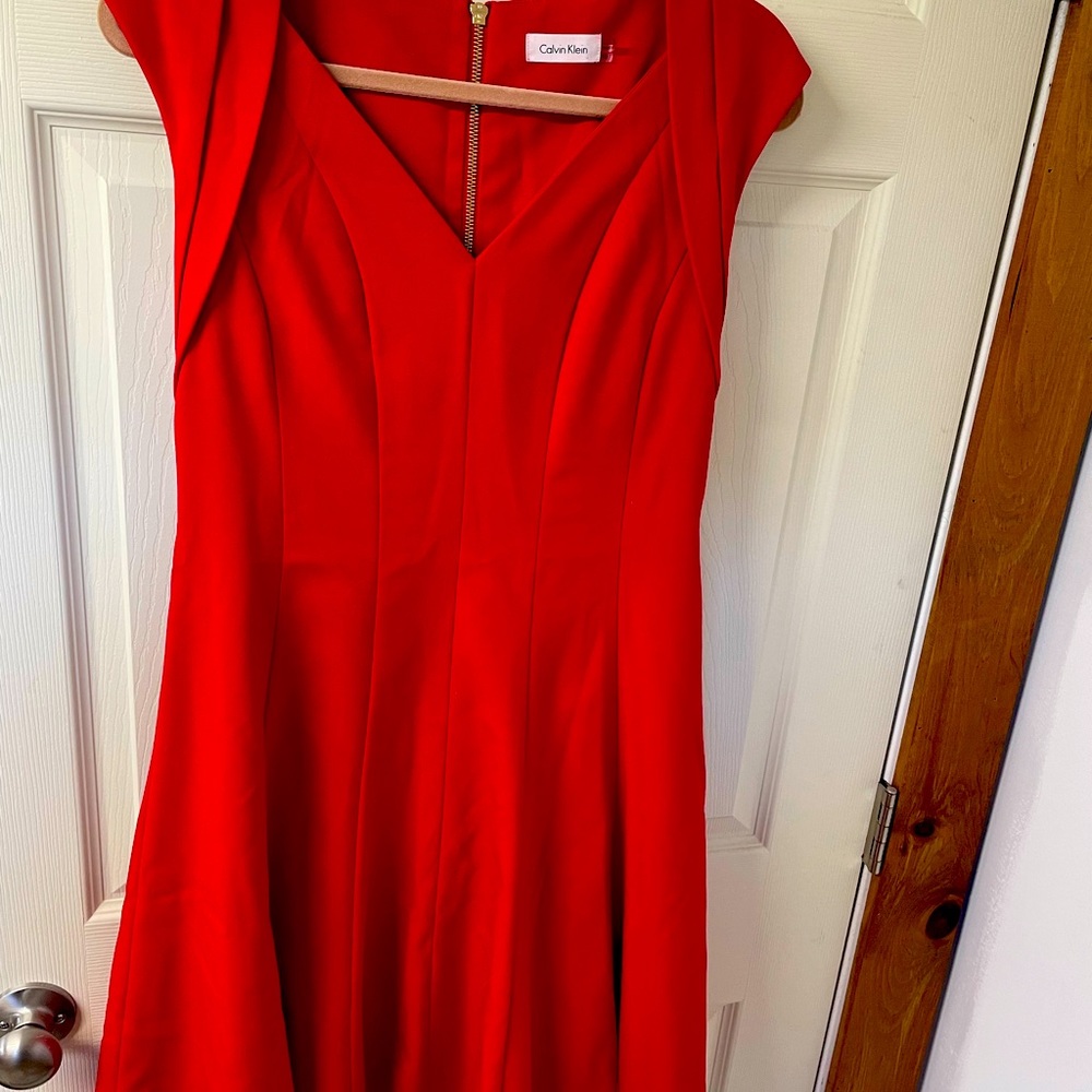 Calvin Klein red dress